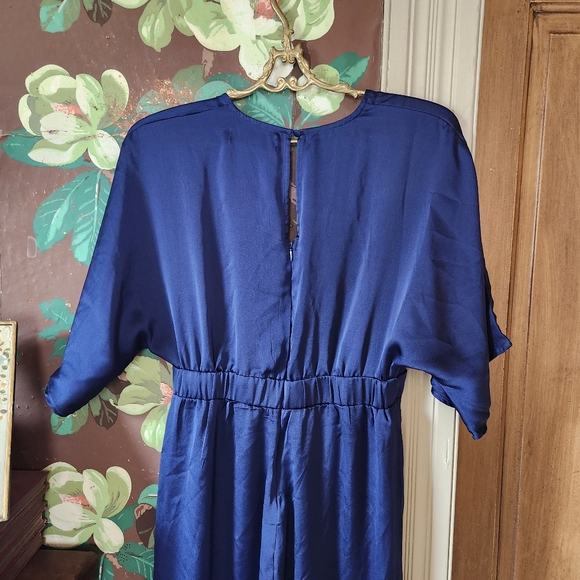 PEDAL & PUP Elegant Navy Blue Satiny Jumpsuit SIZE M - Picture 6 of 14